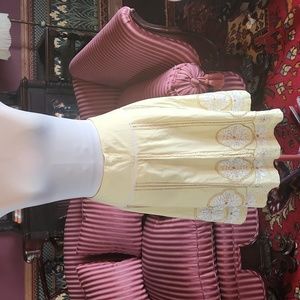 Anthropologie Odille Skirt sz 8 Circle skirt lined embroidered spring